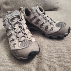 Women's Oboz Gray Lace Up Hiking Boots